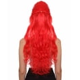 thumbnail image 5 of HPO Adult Women Poison Ivy Wig, Red Color Halloween Head Wig, Made of Synthetic Fiber, 5 of 10