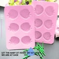 thumbnail image 4 of BNNG Fruit Popsicle Molds, Frozen Treat Molds, Summer-Themed Popsicle Molds, Diy Popsicle Molds, Summer Strawberry Shape Ice Tray Strawberry Silicone Mold Ice Cream Ice Tray, 4 of 9