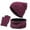 Purple, variant on PULLIMORE 3 Pack Winter Knitted Beanie Hat Scarf Gloves Set for Men Women Beanie Hat Circle Scarf Touchscreen Gloves Set (Black)