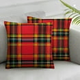 thumbnail image 2 of Shangniulu Christmas Pillow Covers Set of 2 Red Green Plaids Check Throw Pillows Winter Holiday Decorations Farmhouse Rustic Cushion Covers for Bed Chair Sofa Couch, 2 of 6