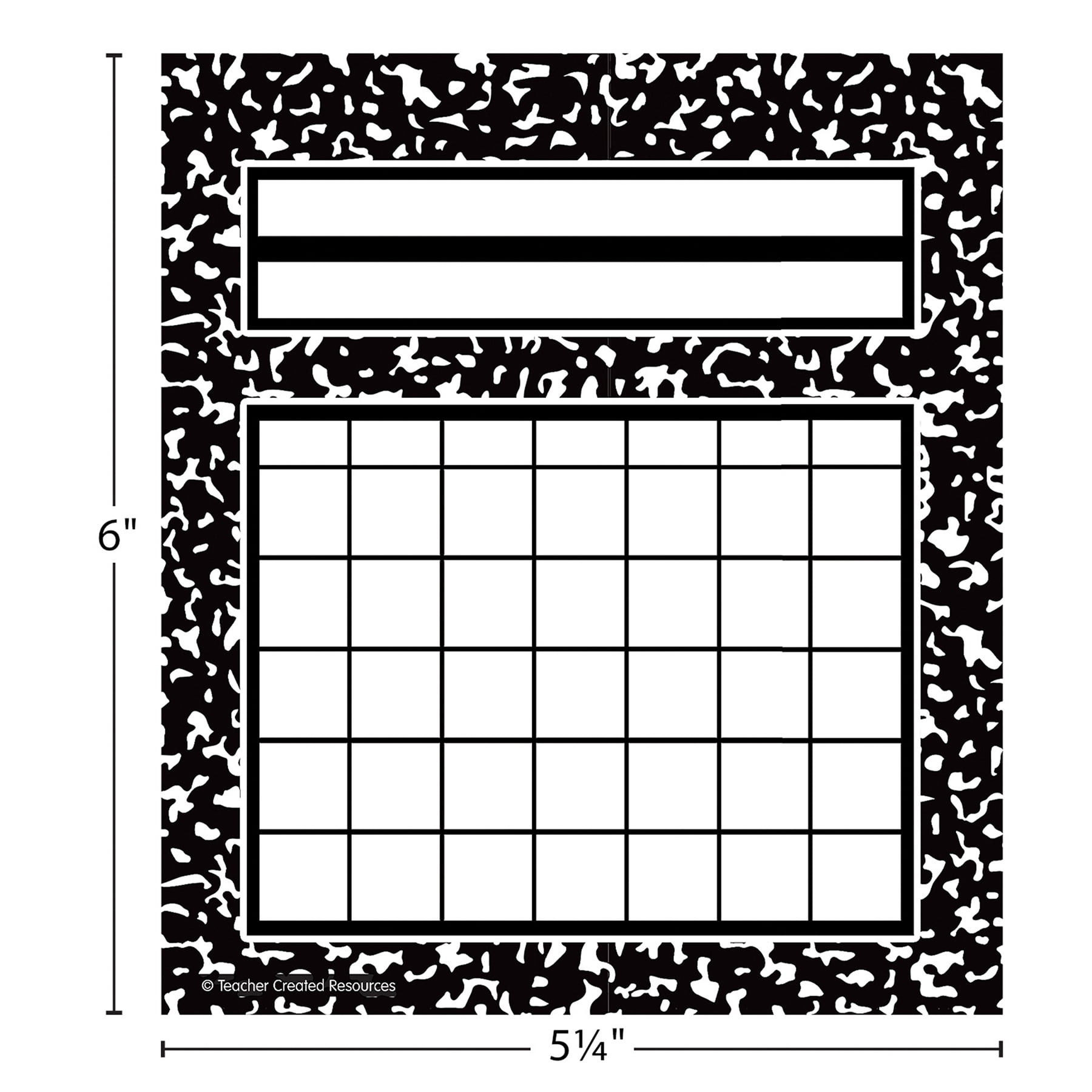 Teacher Created Resources Cool for School Composition Incentive Charts, 36 Per Pack, 6 Packs