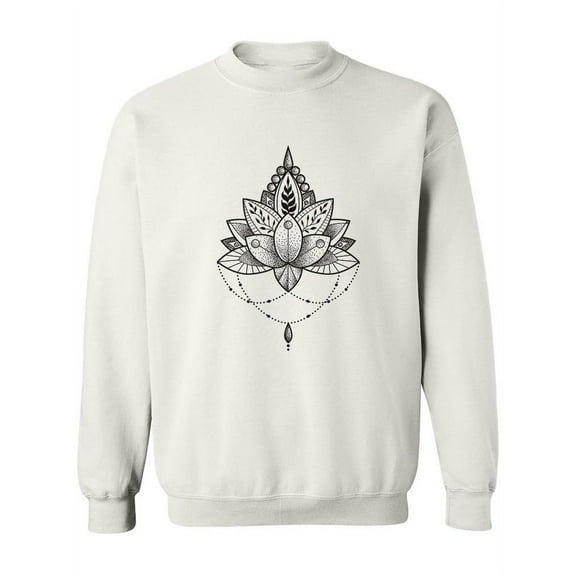Lotus Flower Ornament Design. Sweatshirt Women -Image by Shutterstock, Female 5X-Large