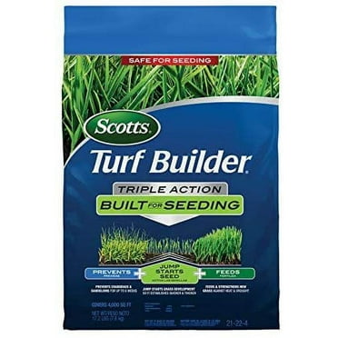 Scotts Turf Builder Triple Action Seeds & Weeds 21-22-4 Lawn Fertilizer 4000 sq. ft. for Multip - Case of: 1;
