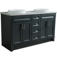 thumbnail image 2 of Bellaterra Home 400700-61D-DG-GYRD 61 in. Double Round Sink Vanity with Granite Top, Dark Gray & Gray, 2 of 16