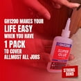 thumbnail image 6 of GH1200 57 Grams (2 oz) 100/1500 CPS (thin/ thick) Super Glue All Purpose with Anti Clog Cap. Ca Glue - Adhesive SuperGlue. Cyanoacrylate Glue for Hard Plastics, DIY Craft, Metal 1 Oz each, 6 of 10