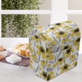 thumbnail image 3 of Floral Stand Mixer Cover, Minimalistic Graphic Drawing of Yellow Flowers Pattern, Kitchen Appliance Organizer Bag Cover with Pockets, 5 Quarts, Pale Taupe Charcoal Grey, by Ambesonne, 3 of 4
