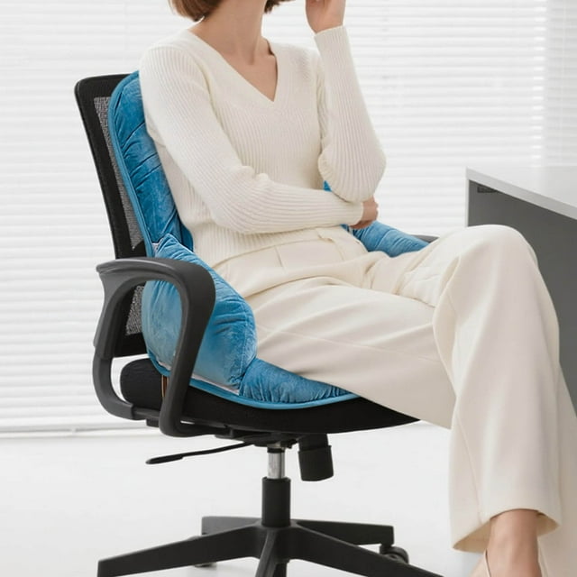 BKER USB Heated Seat Cushion For Heated Seat Pad With Lumbar Support Large Heating Area Heated Seat Cover With 3 Heat & Settings For Home & Wheelchair