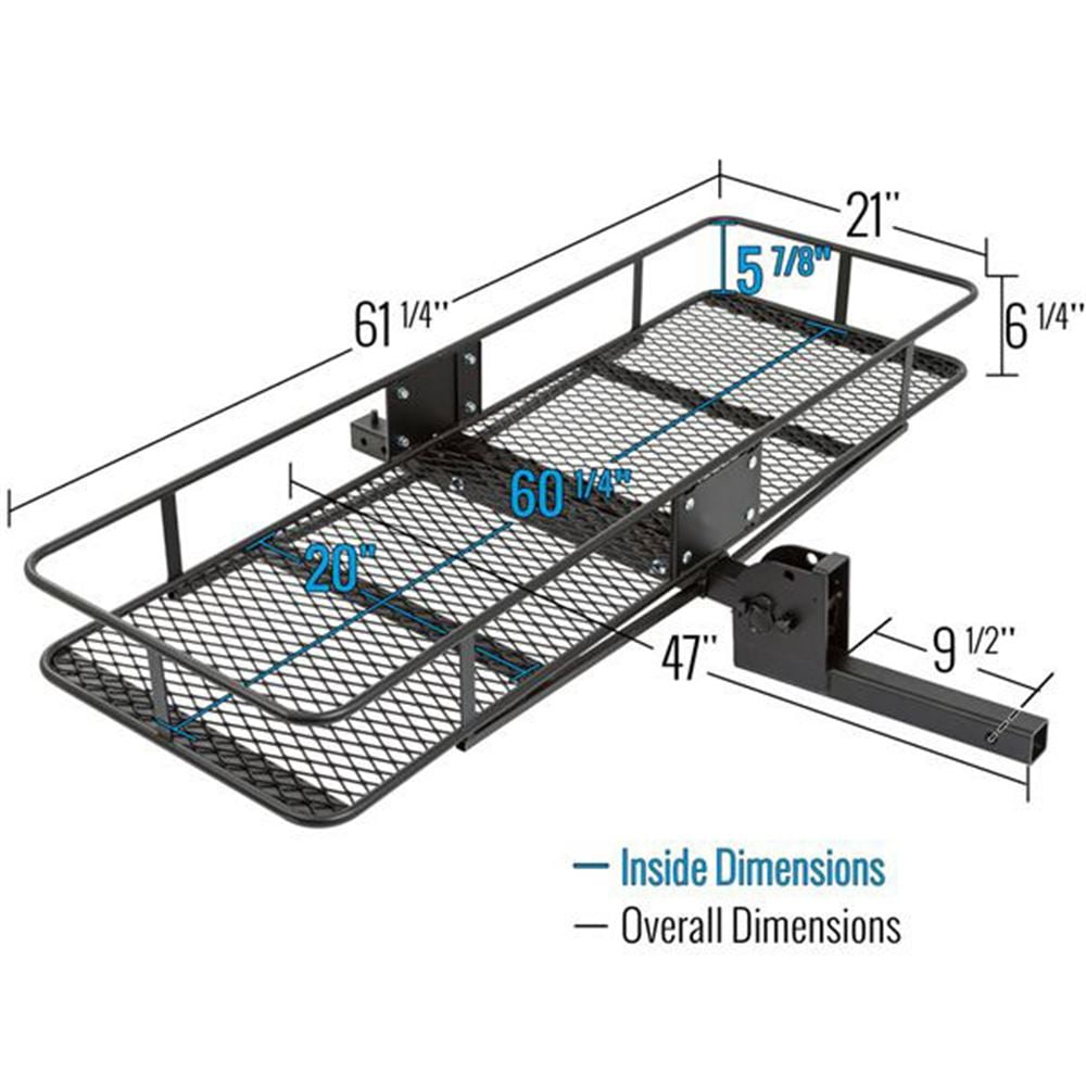 trailer hitch cargo carrier bike rack combo