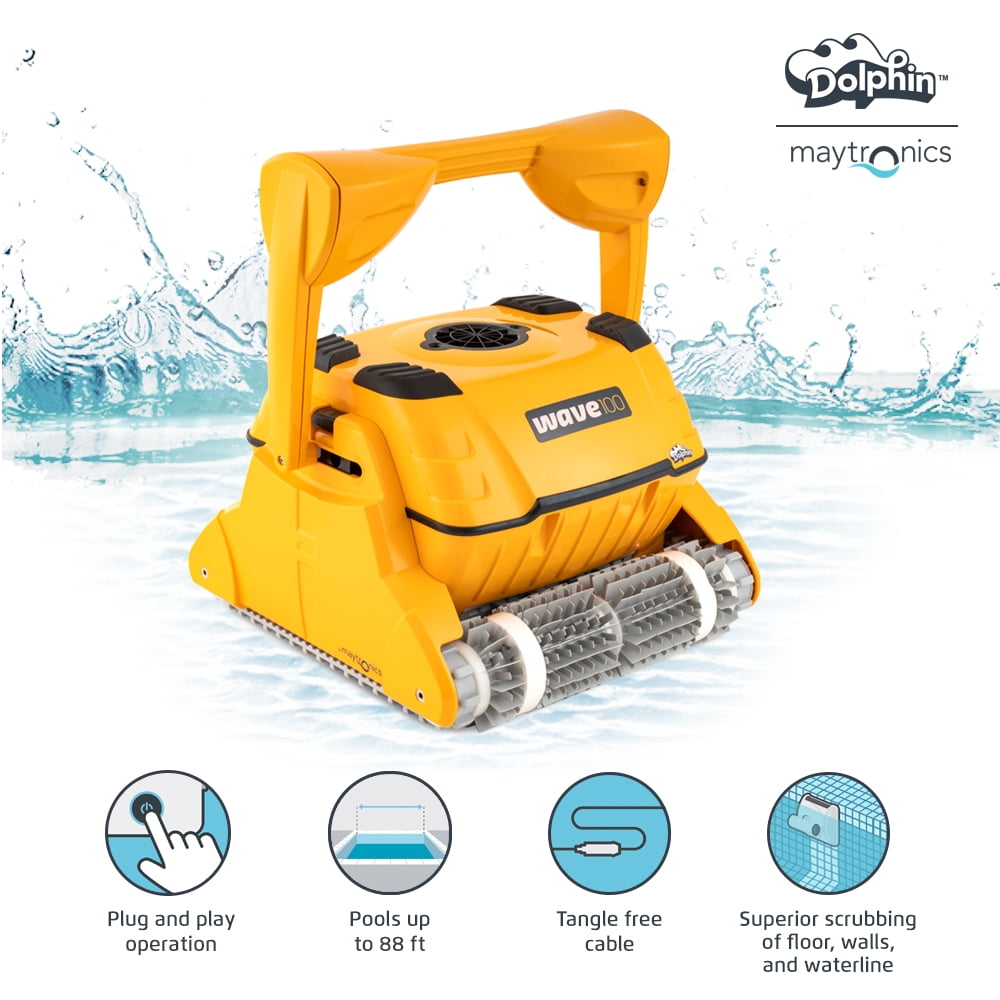 Dolphin Wave 100 Commercial Robotic Pool Cleaner with Caddy 9999096X-USW
