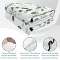 thumbnail image 4 of Twin Quilt Set 68''x86'', Eucalyptus Leaves Lightweight Summer Bedspread Coverlet Set with 2 Pillow Shams, Watercolor Summer Botanical Green Breathable All Season Quilt Bedding for Dorm/Bedroom, 4 of 9