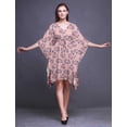 thumbnail image 3 of Bimba Robe de Plage Courte Kaftan Bikini Coverup Midi pour Femmes-4x-5x, 3 of 5