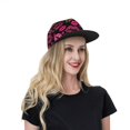 thumbnail image 4 of Adjustable Baseball Cap, Bright leopard lips black Flat Bill Trucker Flat Brim Hats Dad Hat for Men Women - Snapback Hat Adjustable Size, 4 of 7