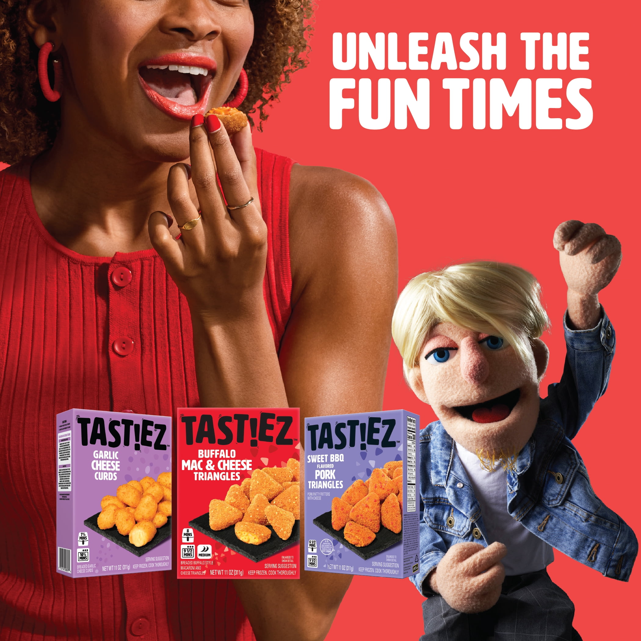 TAST!EZ Breaded Buffalo Mac & Cheese Bites, 11 oz Carton, TASTIEZ Frozen Appetizers