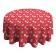 thumbnail image 4 of Christmas Round Tablecloth 60x60in(153x153cm) – Waterproof Polyester Table Cover with Full Print Design, Wrinkle Resistant & Washable for Kitchen Dining Party Decor, 4 of 6