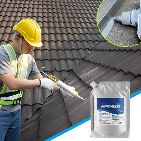 Roof Crack Repair Sealant, Qiopertar Under $5 Roof Floor Crack Repair Grouting Adhesive Roof Leakage Watertight Material Roof Repair Special Adhesive