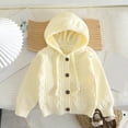 thumbnail image 2 of SXcggal Toddler Girls Boys Winter Hooded Jacquard Knit Sweater Base Warm Sweater Long Sleeve For Children Clothes Warm Beautiful Soft Girls Sweaters, 2 of 3