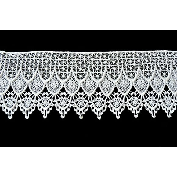 Altotux 4.25" White Venice Window Lace Trim Sold By Yard