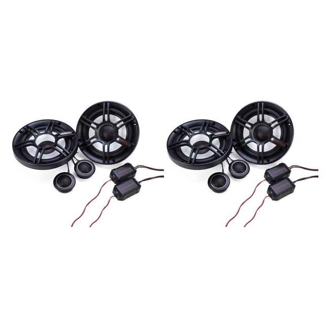 Crunch CS655 6.5" 2-Way Full Range Car Audio Speakers, 300W Peak Power, 2 Pack