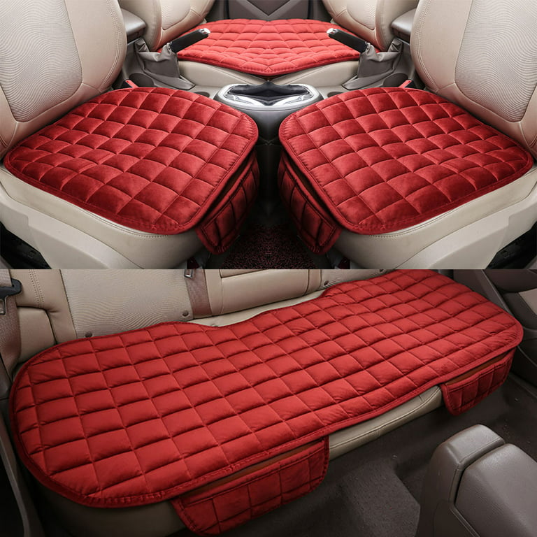 Car Front Seat Cushion Winter Thicken Plush Cover Protector Pad