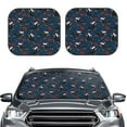 thumbnail image 2 of Goofa Christmas Dachshund Pattern 2 Piece Car Windshield Sun Shade Foldable | Front Windshield Shade for Sun, Heat and UV Rays | Sunshade for Car Front Window-, 2 of 7