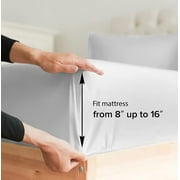 CGK Linens Hotel Luxury Single Fitted Sheet Only - Twin XL Size Wrinkle-Resistant Bottom Sheet, Fits Mattress Up To 16, White