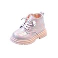 thumbnail image 1 of YOUYEDIAN Girls Boots Casual Fashion Lace Up Zipper Waterproof Ankle Leather Booties, 1 of 1