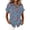 43#Blue, variant on Button Down Shirts for Womens Short Sleeve Blouses V Neck Collared Casual Summer Tops with Pockets