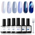 thumbnail image 1 of Set de esmaltes de uñas en gel modelones Blue Collection, 6 colores, 1 of 7