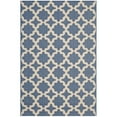 thumbnail image 2 of Modway Cerelia 108x143.5" Moroccan Trellis Fabric Area Rug in Blue and Beige, 2 of 9