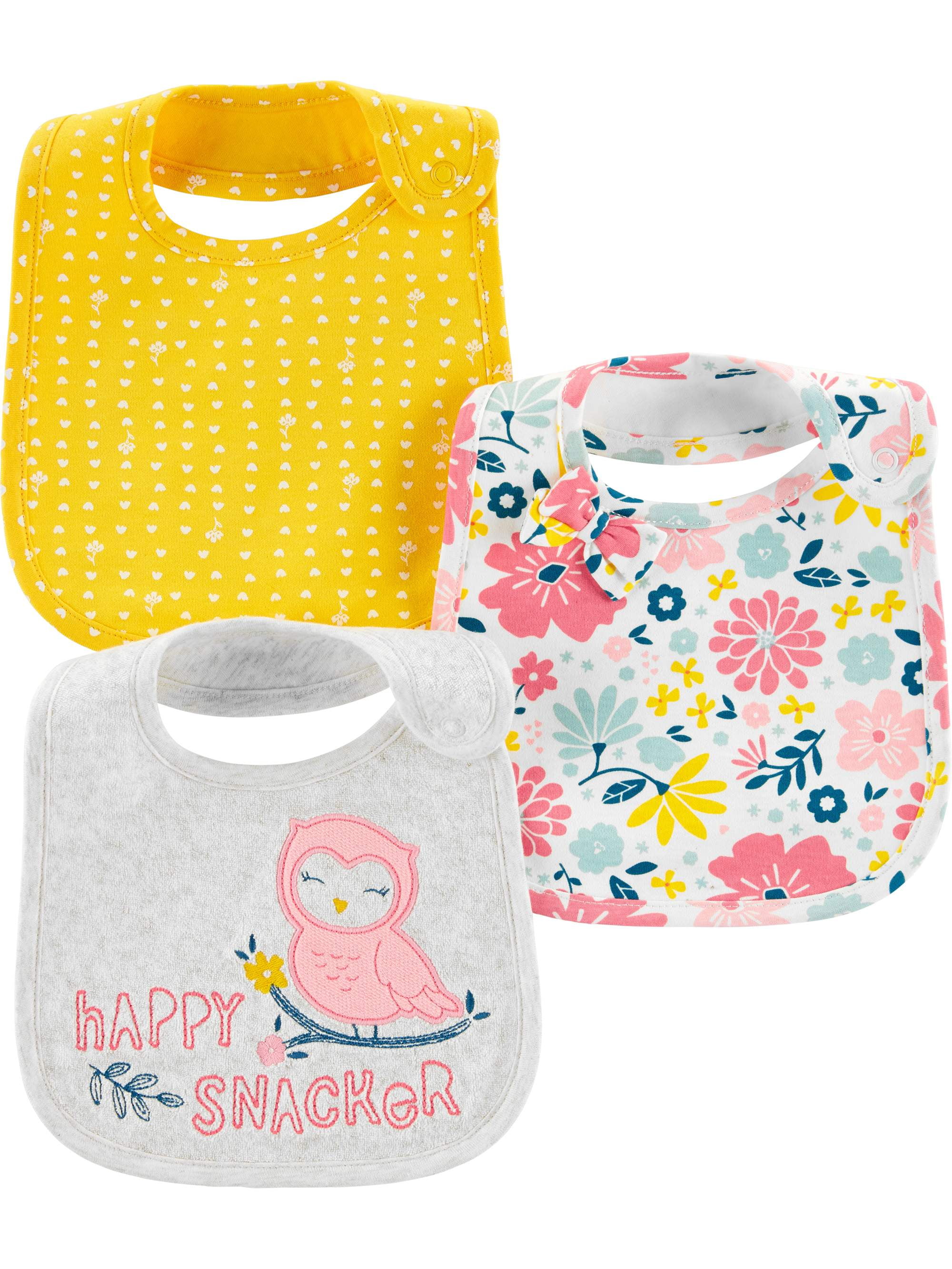 carters baby girl bibs