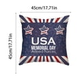 thumbnail image 3 of Patriotic 4th Of July Pillow Covers USA Flag Bald Raptor Polyester Cushion Cases For Sofa Home Decor, 3 of 6
