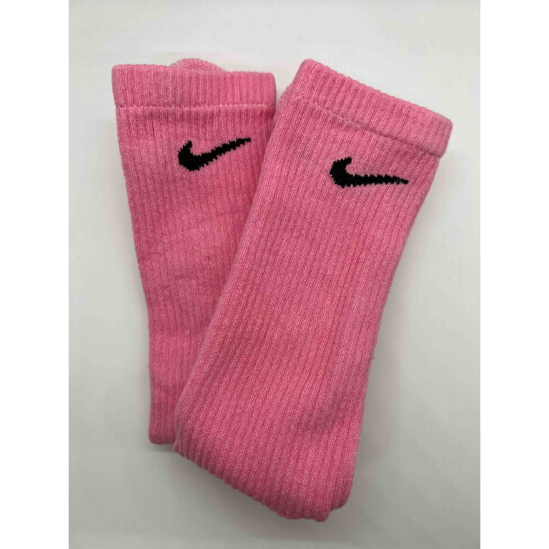 Punch Pink Pack Nike Crew Socks Dri Fit, Unisex Adult Large, 3 - Pack 