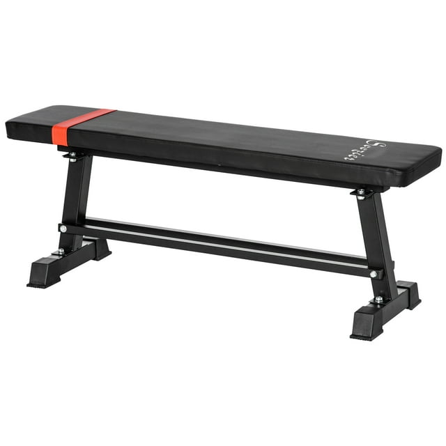 CoSoTower Flat Weight Bench with Dumbbell Rack, Padded Seat and Anti-slip Foot Pads for Home Gym Workout