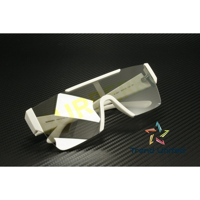 Burberry BE 4291 Plastic Unisex Rectangle Sunglasses White