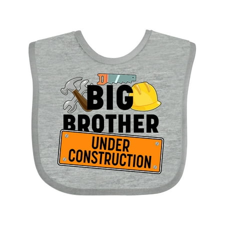 

Inktastic Big Brother Under Construction Gift Baby Boy Bib