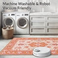 thumbnail image 5 of ODIKA 5'x7' Machine Washable Non-Slip Area Rug, Lively Orange Garden Inspired High Traffic Rug with Pad, Orange, 20593, 5 of 8