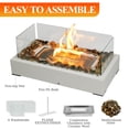 thumbnail image 4 of Table Fireplace for Indoor and Outdoor Use, Table Fire Pit Upgrade Fireplace with 4-Sided Glass, Campfire Cosy Atmosphere, Gift for Christmas, 4 of 7