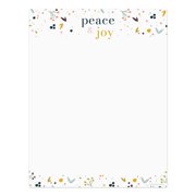 Peace And Joy Christmas Letterhead / 50 Sheets / 8.5" x 11" Festive Winter Holiday Paper / Decorative Christmas Greeting Stationery