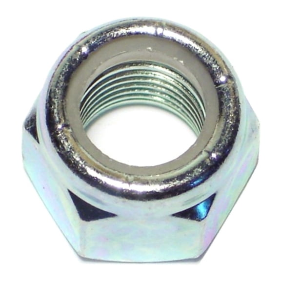 1/2"-20 Zinc Plated Grade 2 Steel Fine Thread Nylon Insert Lock Nuts (12 pcs.)