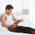 thumbnail image 5 of Honiee Cool Flame Lion A for men - a sleek fusion of Straight Pajama Pants, versatile Lounge Pants, and cozy Sleepwear, all rolled into one-Large, 5 of 6