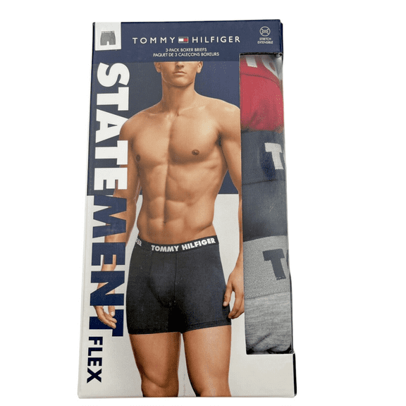 Tommy Hilfiger Mens Statement Flex Comfort Boxer Briefs Size L (36-38) 3 Pack