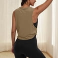 thumbnail image 3 of LLYWEY Women's Side Cut-Out Sleeveless Tank Top - Cropped Sleeveless Shirts Casual Solid Color Crew Neck Summer Tanks, 3 of 8