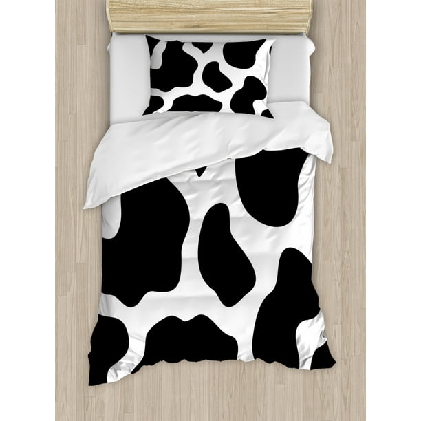Cow Print Duvet Cover Set Twin Size, Abstract Print Duvet Covers