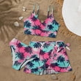 thumbnail image 2 of PEASKJP Bathing Suits for Teens Bikini Girls 3 Piece Bikini Swimsuit Set Cute Bathing Suit with Quick Dry Coverup Swimwear,Size 8-9 Years, 2 of 4