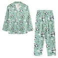 thumbnail image 6 of FOR U DESIGNS Bamboo Panda Pajama Sets for Women 2 Piece Button Down Pants Long Sleeve V-neck Tops Size L Womens Nightwear Sets Button Front Pjs Sleepwear Winter, 6 of 7