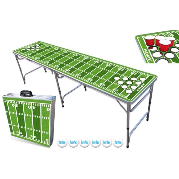 8-Foot Professional Beer Pong Table with Cup Holes and Pong Balls
