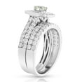 thumbnail image 2 of Vir Jewels 2 CTTW Diamond Wedding Ring Bridal Set for Women 14K White Gold Cushion Engagement, 2 of 9