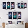thumbnail image 4 of Designart "Ethereal Body Glowing Light Awakening III" Robot Framed Wall Art Set Of 3 - Blue Modern Frame Gallery Set For Office Decor, 4 of 6