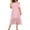Pink, variant on Hvot&aat Plus Size Dresses for Curvy Women 2025 Summer Lace Splicing Cold Shoulder Elegant High Low Wedding Guest Maxi Dress