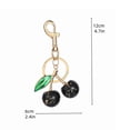 thumbnail image 3 of Lightweight Cherries Keyring Fruit Shape Keychain Purse Charm Stylish Backpack Accessory for Trendy Women and Teens, 3 of 9
